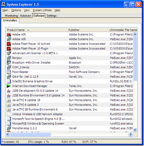 System Explorer Chương trình theo dõi hệ thống với nhiều tính năng hữu